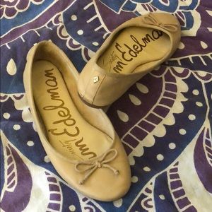 Sam Edelman Nude Leather Flats 7.5